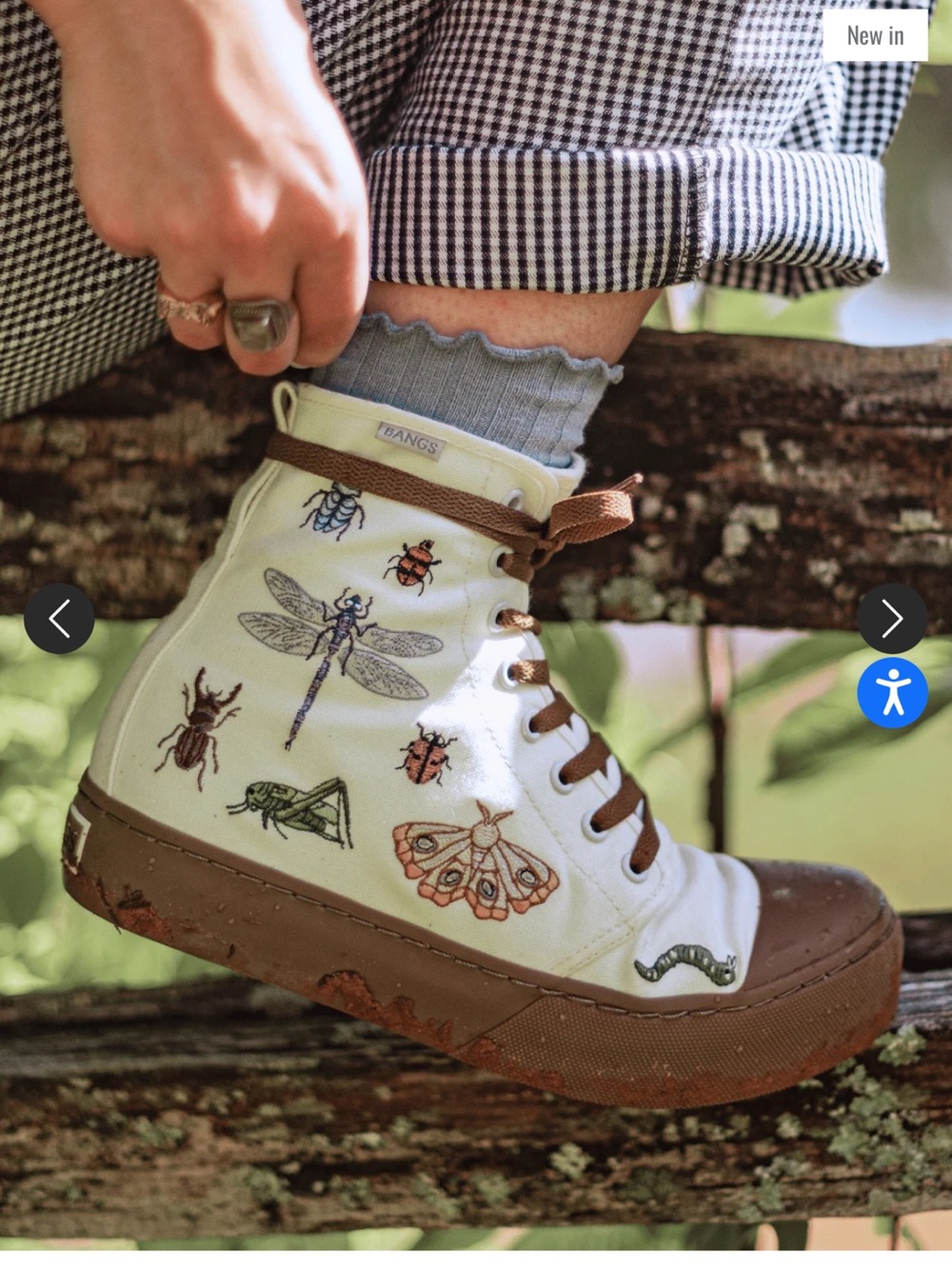 BANGS shoes Backyard Bugs platform high tops- size 7